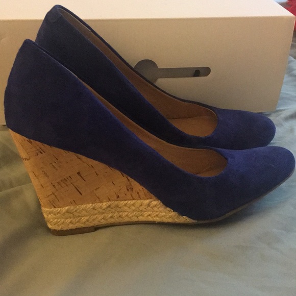 Franco Sarto Shoes - Blue suede wedges Franco Sarto Shoes - Blue suede wedges